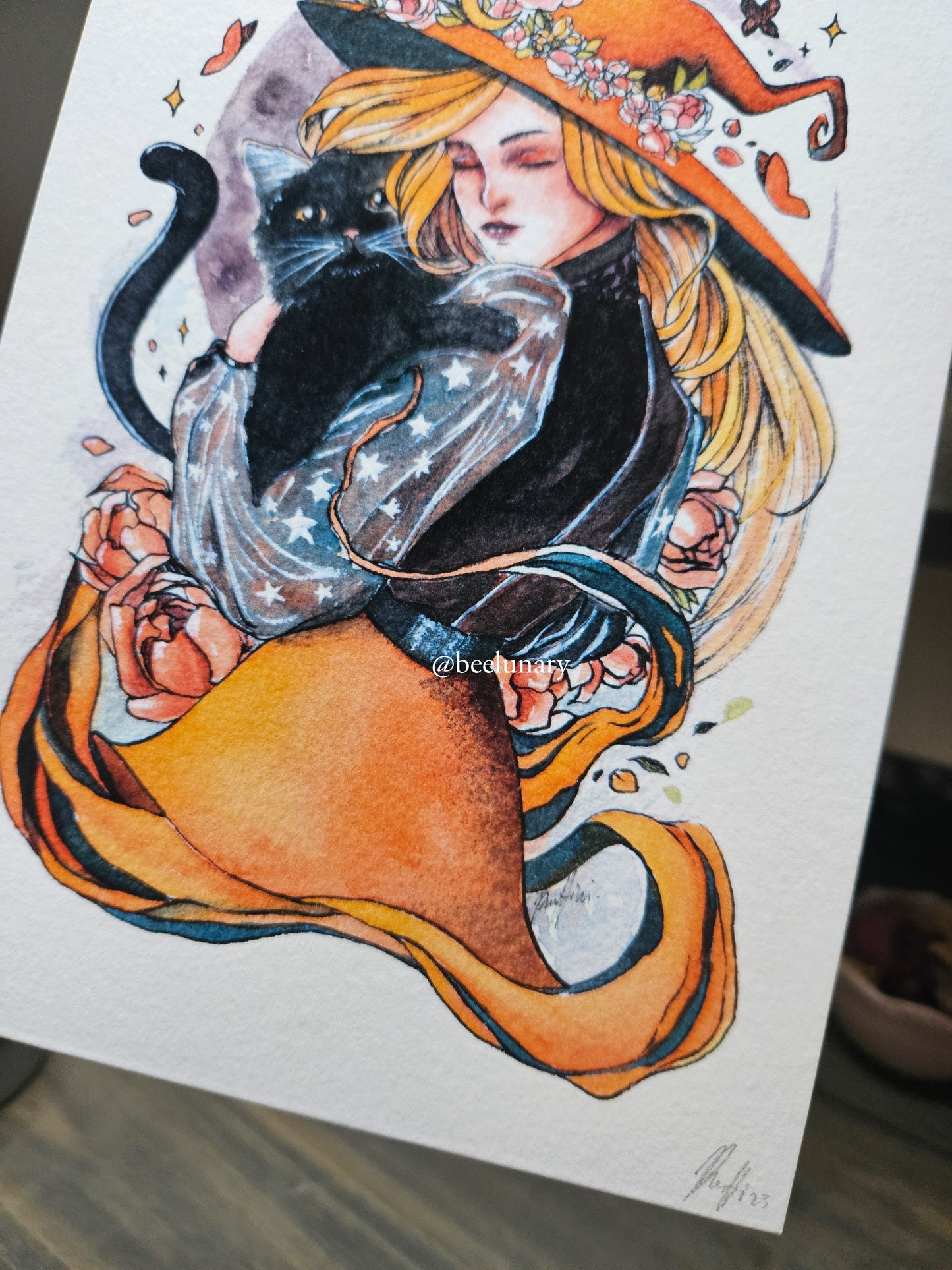 Black Cat Witch | Art Print