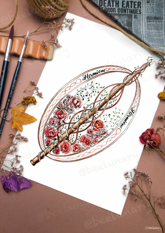 Fine Art Embellished Print | Hermione Wand