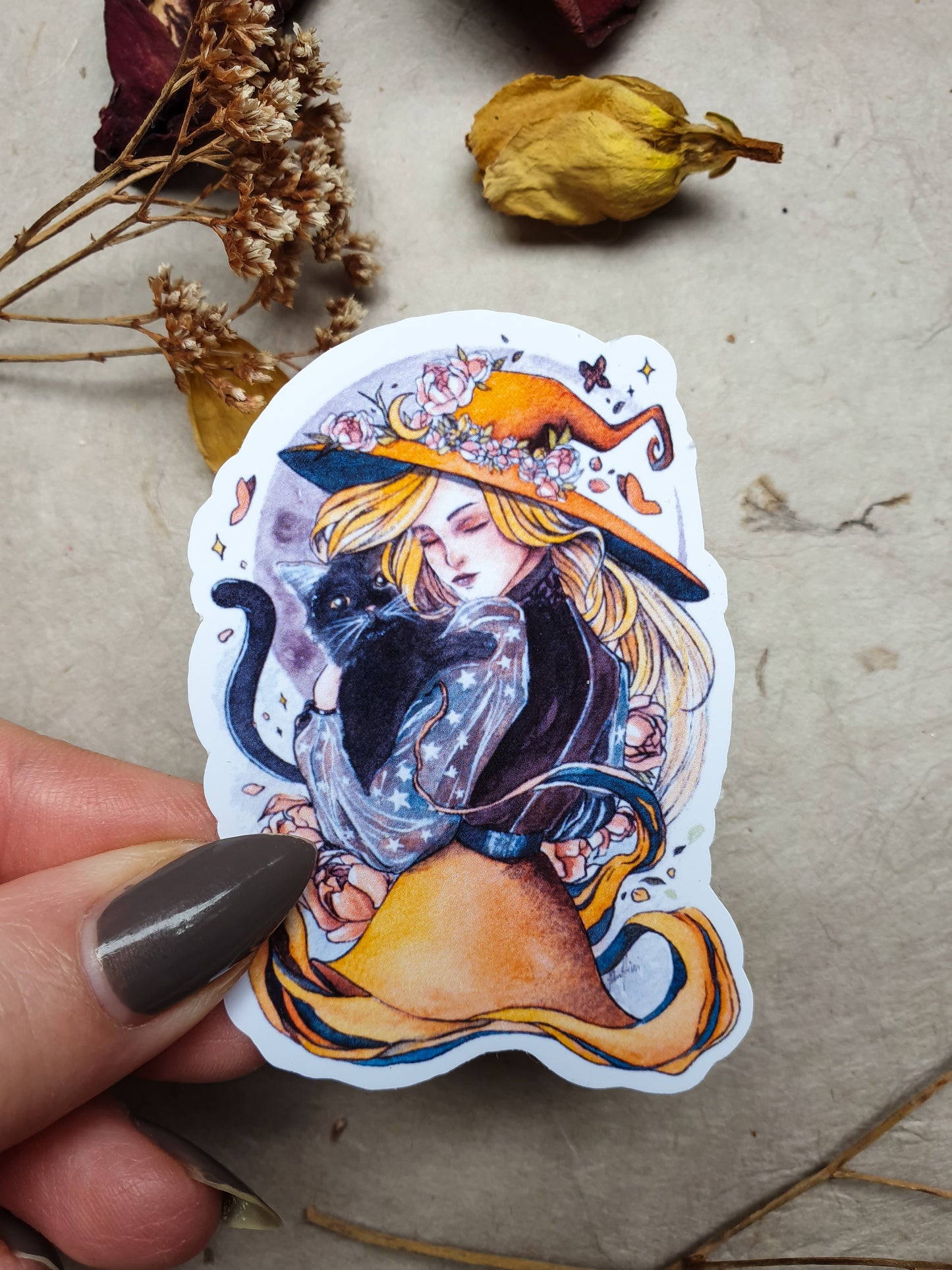 Sticker | Black cat witch