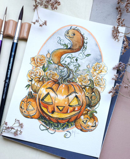 Aquarelle originale | Pumpkins