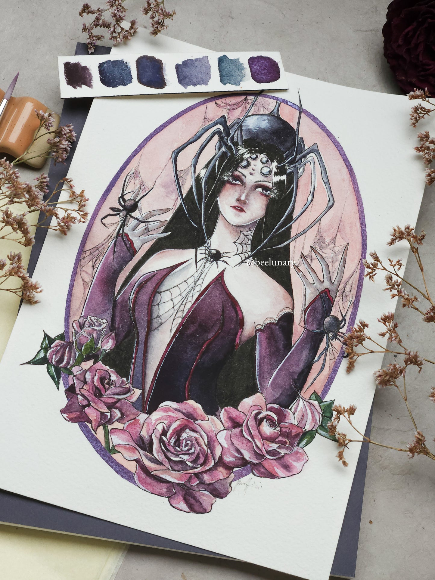 Aquarelle originale | Spider Queen