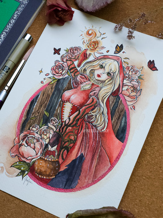 Aquarelle originale | Red Witch