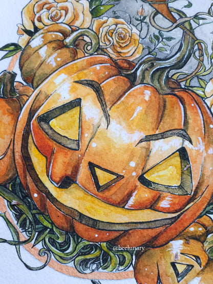 Aquarelle originale | Pumpkins